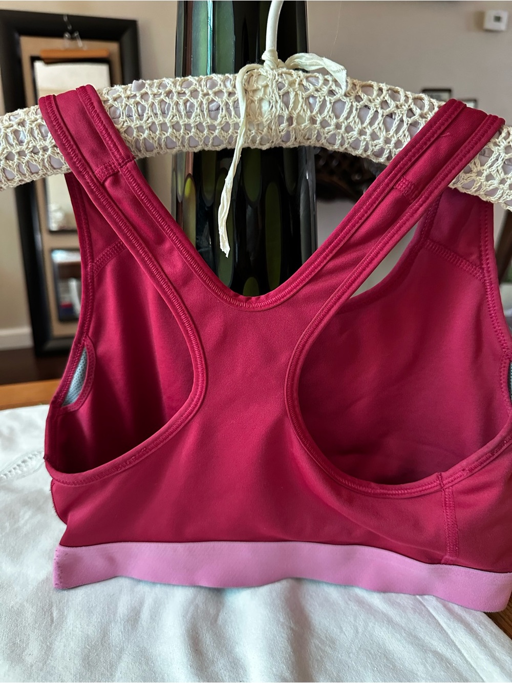Nike Raspberry & Light Pink Racerback Sports Bra - Picture 3 of 5